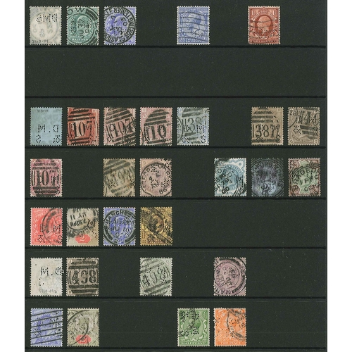 432 - UK Perfins; Letter D, QV to KG6. (c.3,600 items)