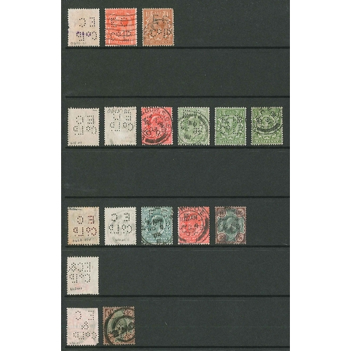 433 - UK Perfins; Letter E, QV to KG6. (c.3,000 items)