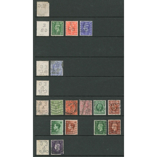 433 - UK Perfins; Letter E, QV to KG6. (c.3,000 items)