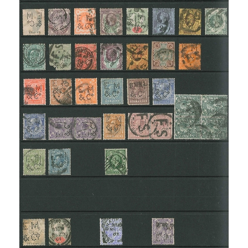 433 - UK Perfins; Letter E, QV to KG6. (c.3,000 items)