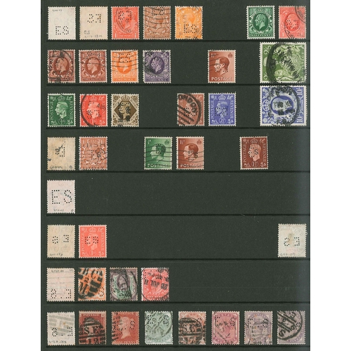 433 - UK Perfins; Letter E, QV to KG6. (c.3,000 items)