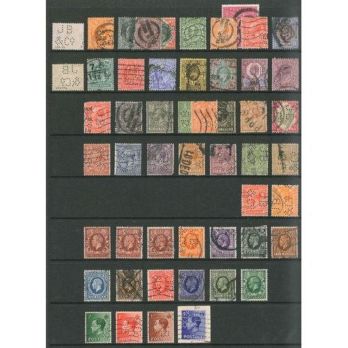 438 - UK Perfins; Letter J, QV to KG6, in two volumes. (c.6,000 items).