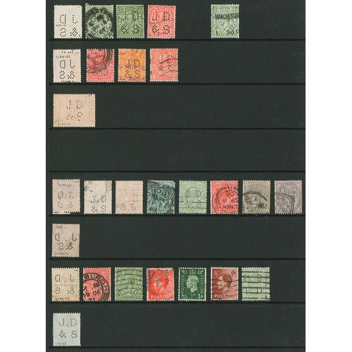 438 - UK Perfins; Letter J, QV to KG6, in two volumes. (c.6,000 items).