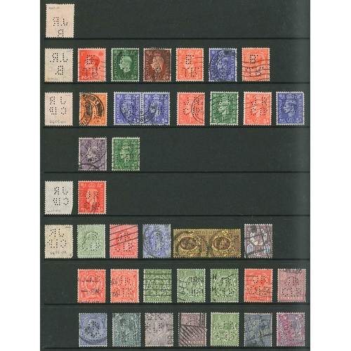 438 - UK Perfins; Letter J, QV to KG6, in two volumes. (c.6,000 items).