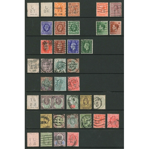 438 - UK Perfins; Letter J, QV to KG6, in two volumes. (c.6,000 items).