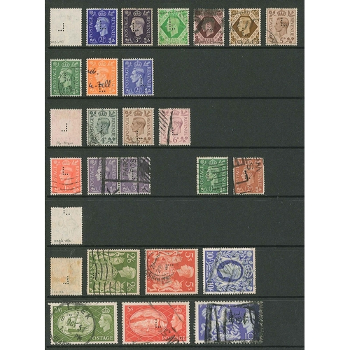 440 - UK Perfins; Letter L, QV to KG6, in two volumes. (c.3,900 items).