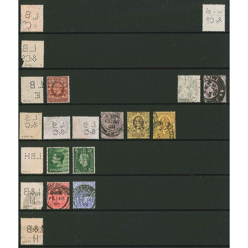 440 - UK Perfins; Letter L, QV to KG6, in two volumes. (c.3,900 items).