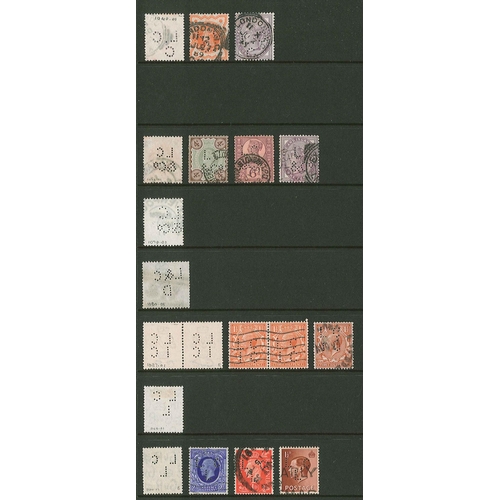 440 - UK Perfins; Letter L, QV to KG6, in two volumes. (c.3,900 items).