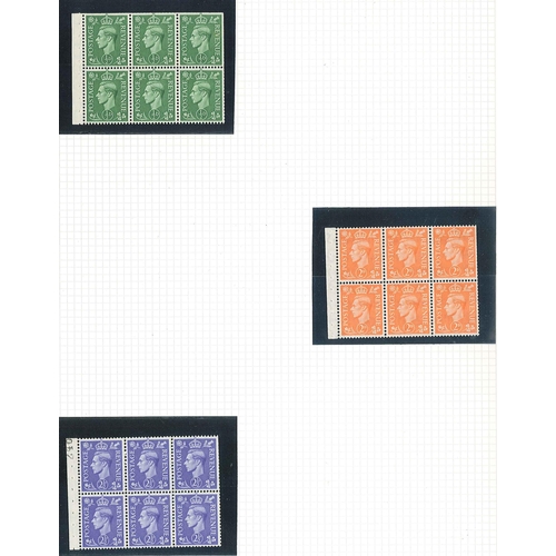 370 - UK; 1937-52 useful selection of booklet panes on pages, mainly u.m., and all complete but for five w... 