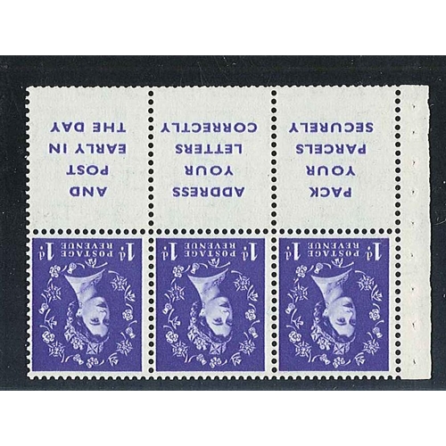 372 - UK; 1952-68 collection of Wilding booklet panes u.m. on pages. Includes Edward Crown pane (3x 1d, 3 ... 