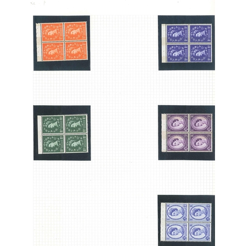 372 - UK; 1952-68 collection of Wilding booklet panes u.m. on pages. Includes Edward Crown pane (3x 1d, 3 ... 