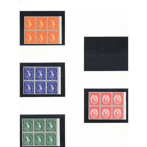 372 - UK; 1952-68 collection of Wilding booklet panes u.m. on pages. Includes Edward Crown pane (3x 1d, 3 ... 