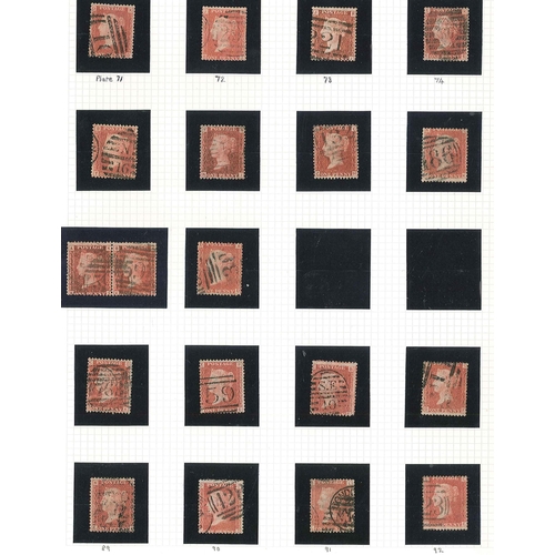 332 - UK; 1841-79 used line-engraved issues on pages, with 1841 Penny Red from black plate 11, penny red i... 