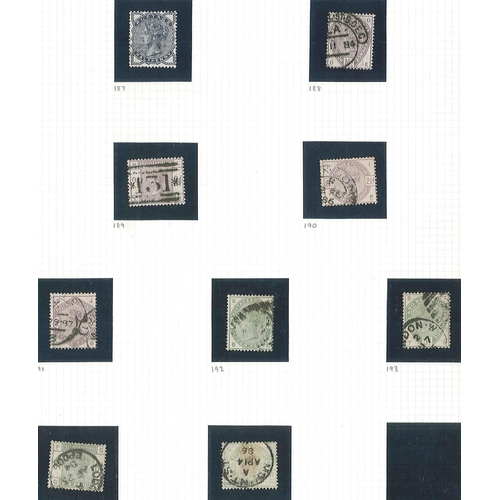 336 - UK; 1880-1900 range on pages, with 1880-81 set (5) u., 1883-84 high values set (3) poor used, 1883-8... 