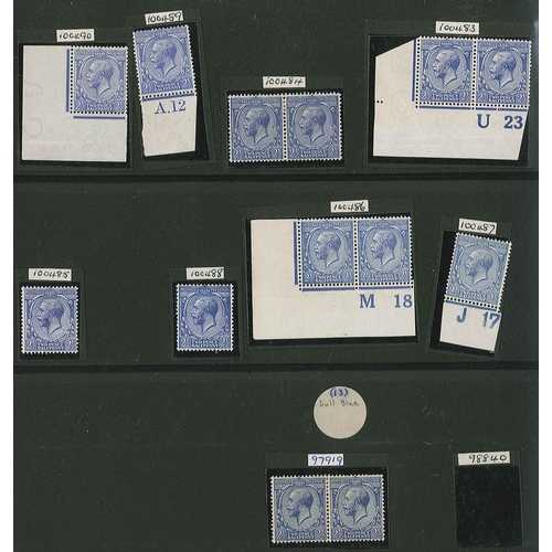 350 - UK; 1912-24 definitives with Simple Cypher watermark impressive lot on stockleaves of mainly m.m. (s... 