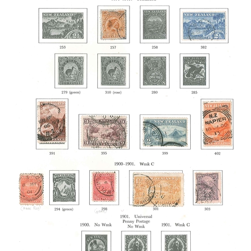 279 - New Zealand; 1862-1983 largely used collection in SG One-Country album, from a few Chalon Heads (8, ... 