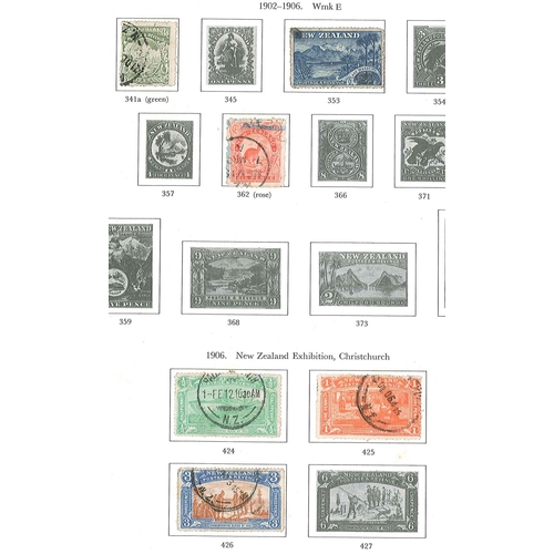 279 - New Zealand; 1862-1983 largely used collection in SG One-Country album, from a few Chalon Heads (8, ... 