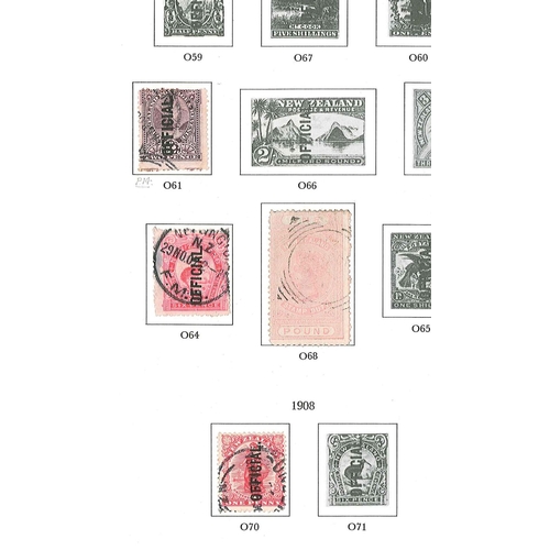 279 - New Zealand; 1862-1983 largely used collection in SG One-Country album, from a few Chalon Heads (8, ... 