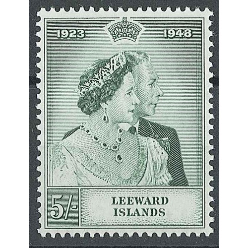 1606 - Leeward Islands; 1949 S.Wedding 5/- u.m., SG 118 cat.£7.