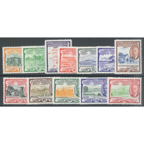 1744 - St. Kitts-Nevis Anguilla; 1952 defin set (12) l.m.m., SG 94-105 (cat.£32 for u.m.)... 