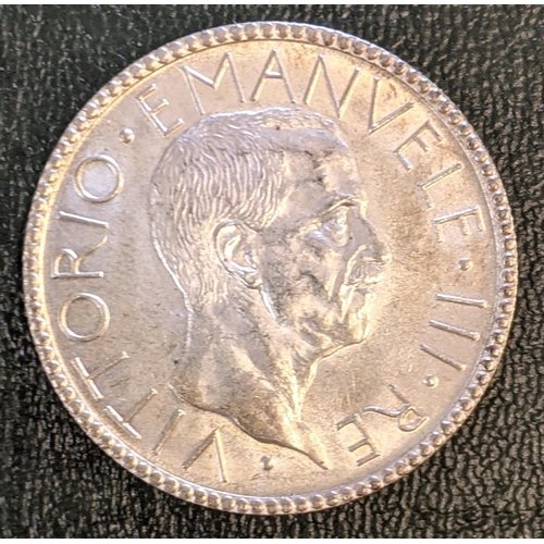 130 - Coins; Italy; 1927 20 lire (Year VI) EF.