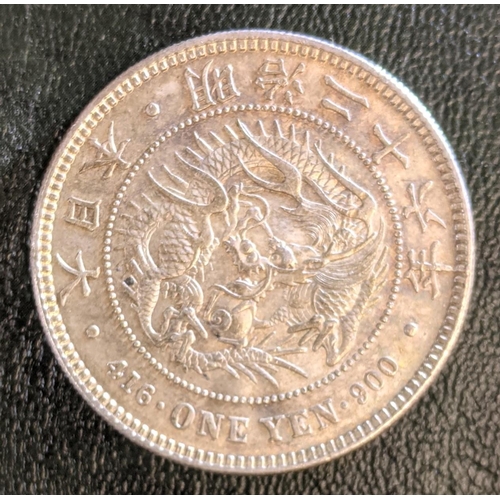 134 - Coins; Japan; 3 yen Year 26 (= 1893) EF.