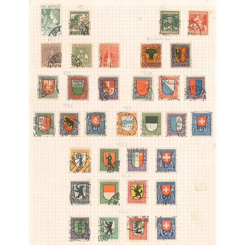 303 - Switzerland; 1852-1939 mainly used on old pages with 1852 Rayon II 15r fair u., 1854-62 imperf Seate... 