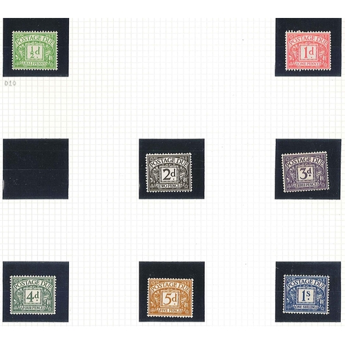 389 - UK Postage Dues; 1914-82 m. & u. on pages, with 1914-22 short set to 5d m.m. (1½d short perfs), ... 