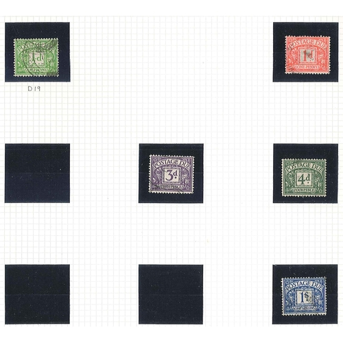 389 - UK Postage Dues; 1914-82 m. & u. on pages, with 1914-22 short set to 5d m.m. (1½d short perfs), ... 