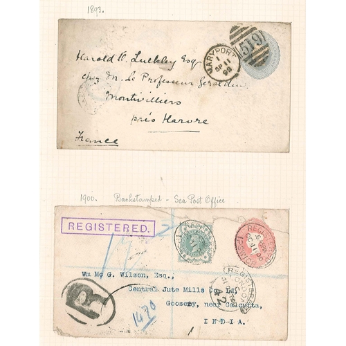 490 - UK Covers; Postal Stationery; 1844-1942 collection on m. & u. items, the best probably a group o... 