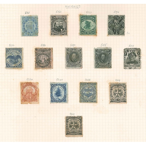 312 - USA; unusual mix in two albums, with only a minority of regular stamps, otherwise parcel stamps, spe... 