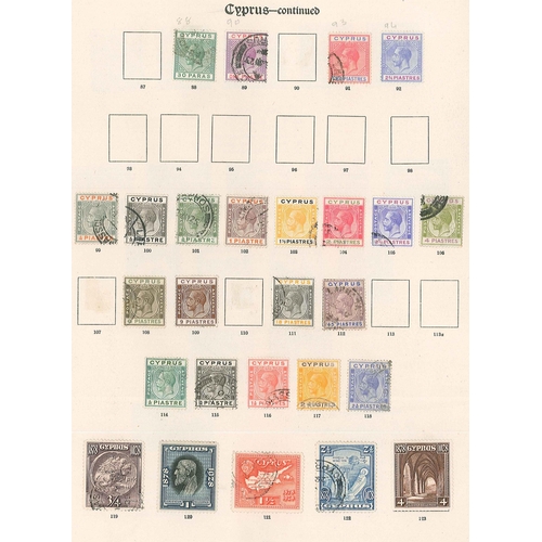 189 - Cyprus; 1880-1985 mainly used collection on pages with many better values e.g.1880 4d m.m. (small ma... 