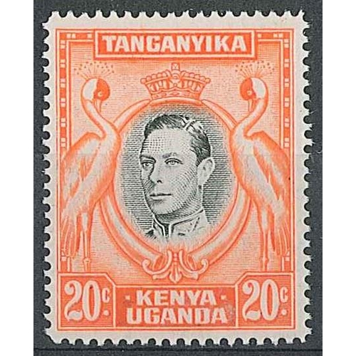 1595 - Kenya Uganda and Tanganyika; 1938-54 20c perf.14 u.m., SG 139a cat.£130.