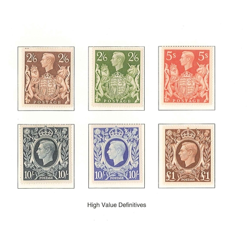 507 - UK Collection; 1840-c.1968 collecton in two albums, from 1840 1d Black (f.u., 4-margin), 1840 2d Blu... 