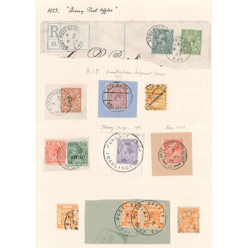 70 - Mixed Lots; Postmarks; a rather interesting collection in album, comprising postmarks of the world, ... 