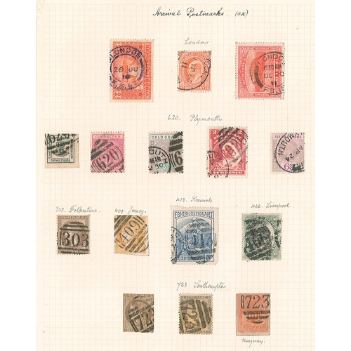 70 - Mixed Lots; Postmarks; a rather interesting collection in album, comprising postmarks of the world, ... 