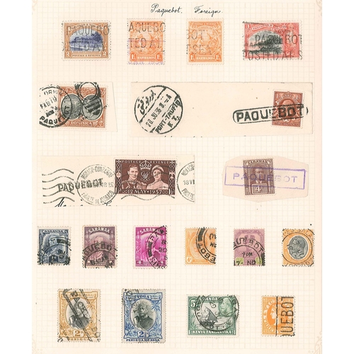 70 - Mixed Lots; Postmarks; a rather interesting collection in album, comprising postmarks of the world, ... 