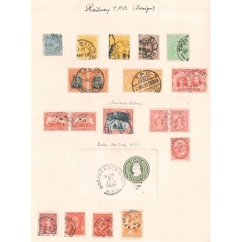 70 - Mixed Lots; Postmarks; a rather interesting collection in album, comprising postmarks of the world, ... 