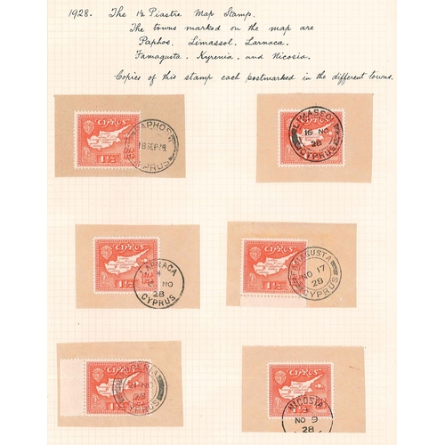 70 - Mixed Lots; Postmarks; a rather interesting collection in album, comprising postmarks of the world, ... 