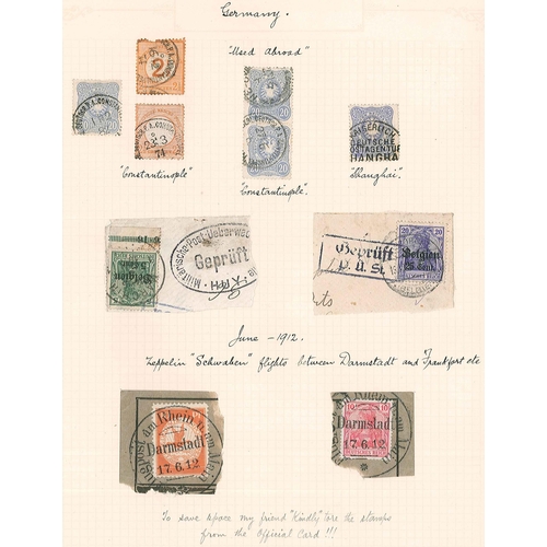 70 - Mixed Lots; Postmarks; a rather interesting collection in album, comprising postmarks of the world, ... 