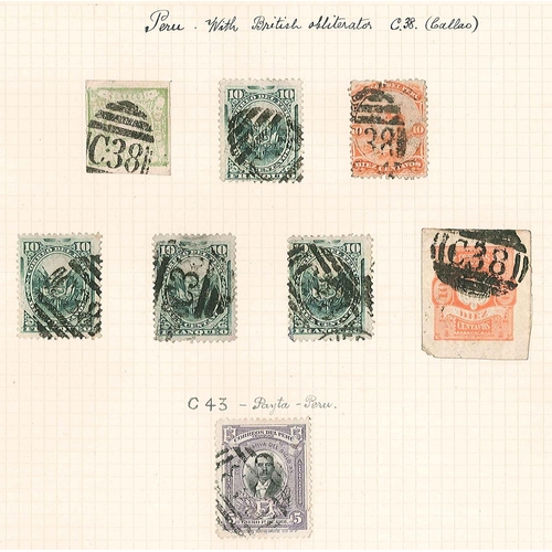 70 - Mixed Lots; Postmarks; a rather interesting collection in album, comprising postmarks of the world, ... 