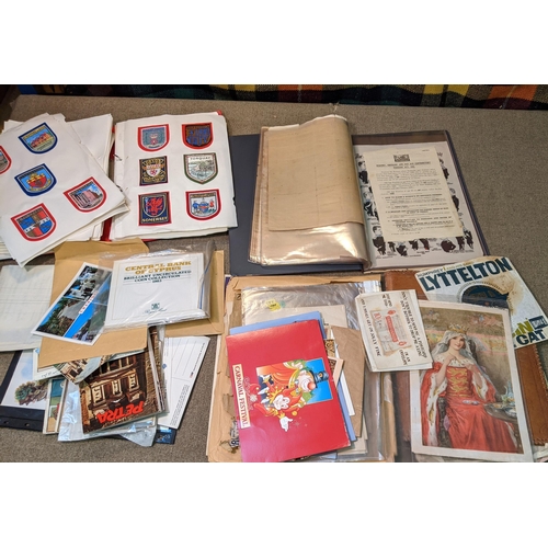 150 - Collectables (Mixed); mixed lot in box - documents, a few postcards (inc. one Raphael Kirchner), a f... 