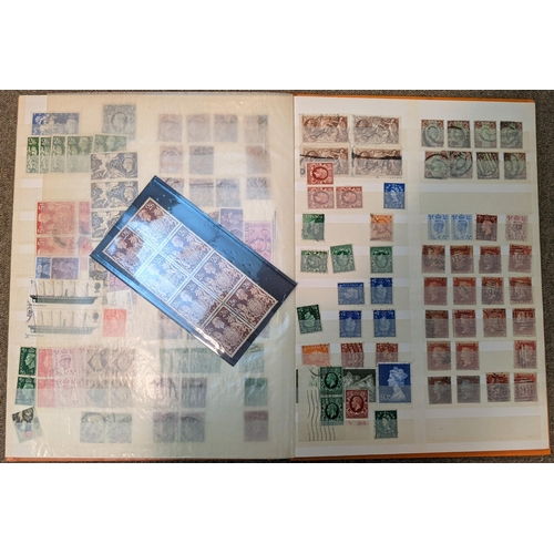 506 - UK Mixed Lot; varied lot with stockbook inc. four KG6 bkt. panes, a good range of m. & u. Downey... 