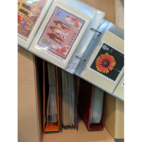 141 - Postcards; massive bulk lot - some in shoeboxes, much sorted by area in smaller plastic boxes, appar... 