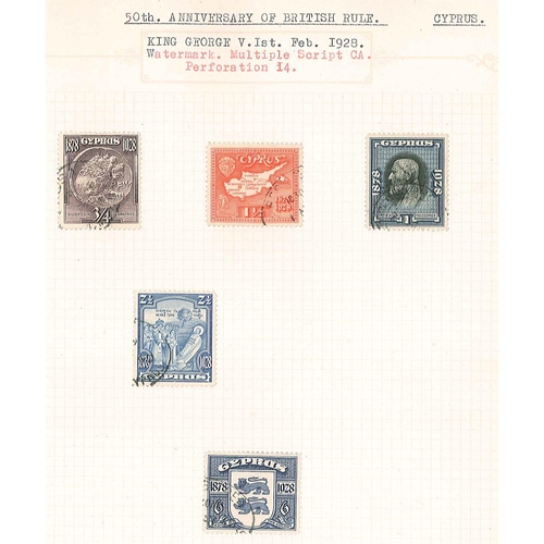 195 - Cyprus; 1881-1946 m. & u. colln. in album, the best being 1934 set (11) m.m., 1938-51 set (missi... 