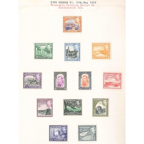 195 - Cyprus; 1881-1946 m. & u. colln. in album, the best being 1934 set (11) m.m., 1938-51 set (missi... 