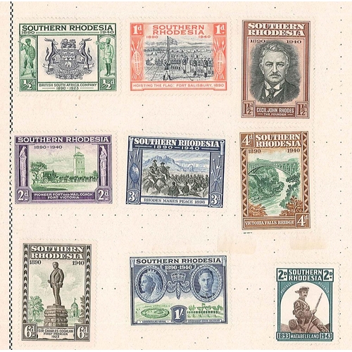 1786 - Southern Rhodesia; 1932-53 m.m./l.m.m. collection on four pages. Cat.£116. (47)... 