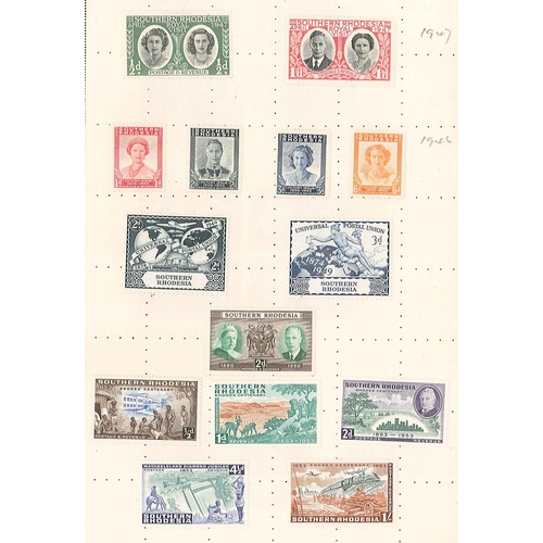 1786 - Southern Rhodesia; 1932-53 m.m./l.m.m. collection on four pages. Cat.£116. (47)... 