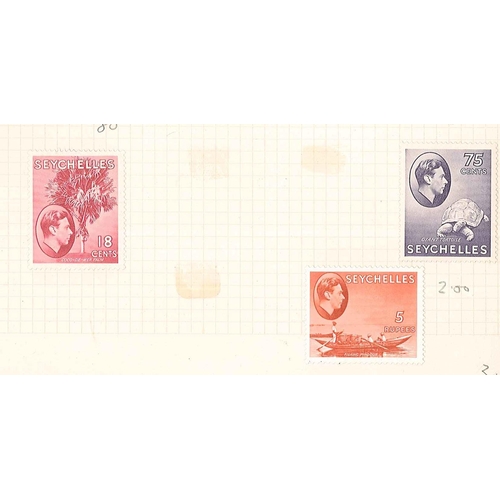 1760 - Seychelles; 1903-57 almost entirely mint (m.m./l.m.m./u.m.) on six pages. Cat.£467 mimimum (73... 