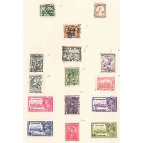 1246 - Canada; Newfoundland; 1887-1947 m. & u. mix on four pages, cat.£150 (excluding a few in ob... 